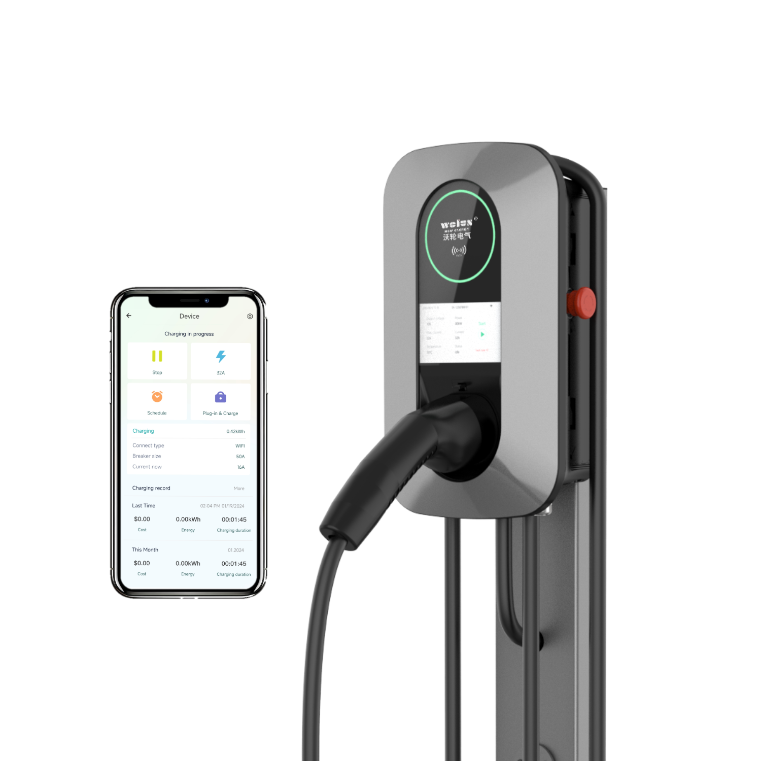 Ev Charging Pile - Stacja ładowania AC 22kW do domu,